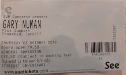 Gary Numan Cardiff Ticket 2019